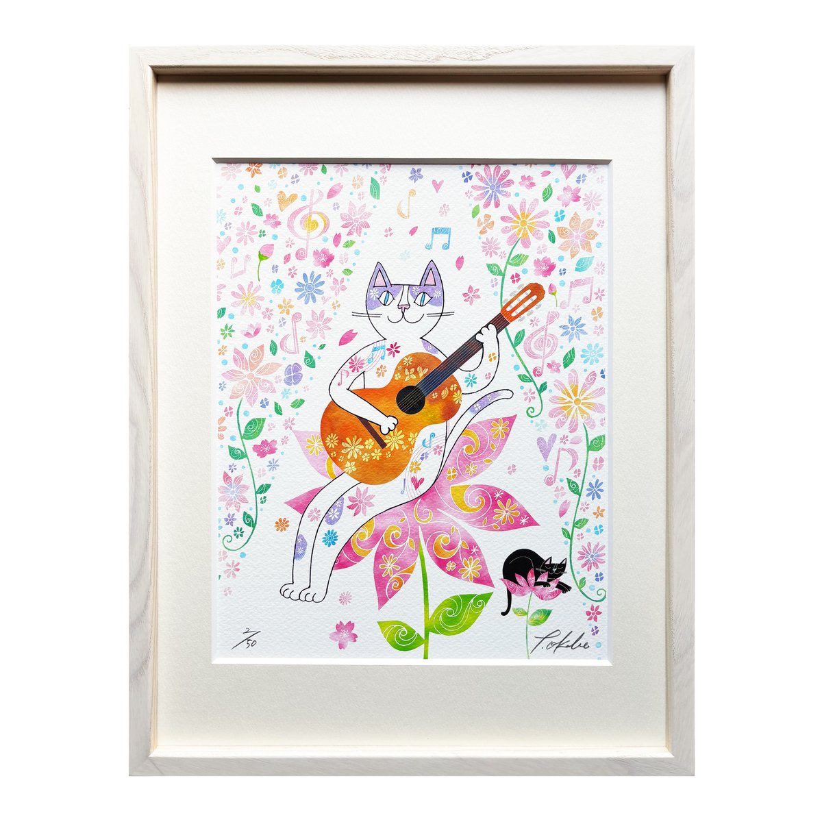 おかべてつろう 額装ジークレープリント【きみのステージ】 ※納期約2