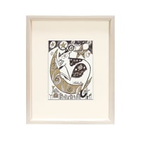 3日間限定販売 おかべてつろう モノクロミニ原画【このままで No.44】