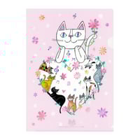 おかべてつろう ねこクリアファイル【明日はきっといい日】
