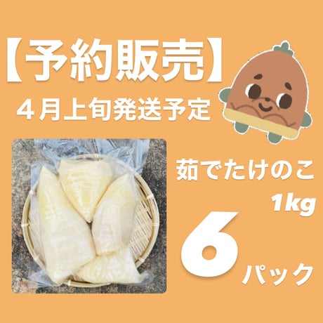 【予約販売】4月上旬頃より発送予定■茹でたけのこ１kg ×６