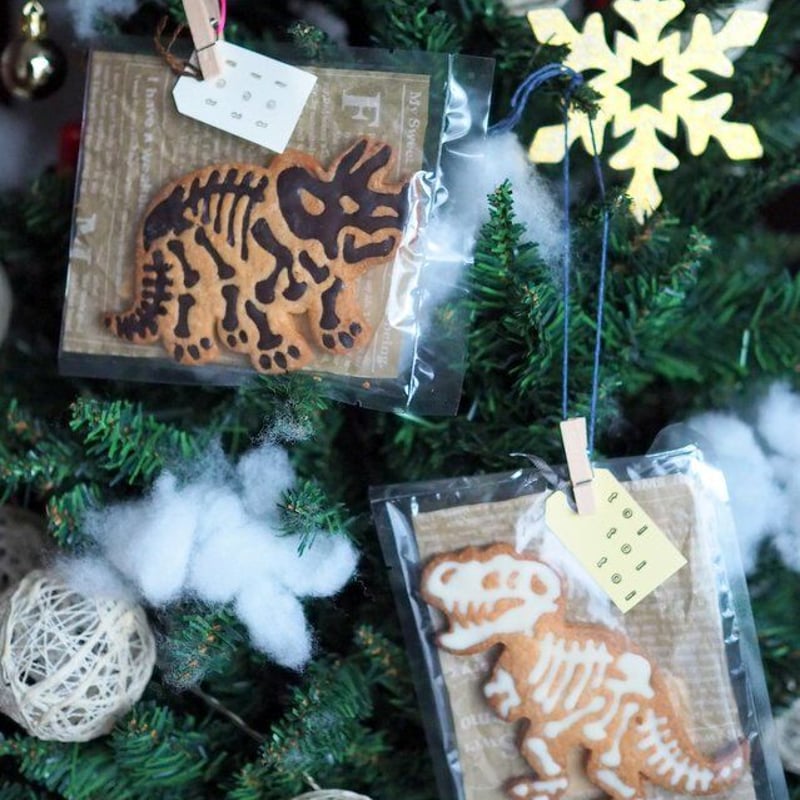 恐竜クッキー(白黒2枚セット) | toi toi toi 's WEB SHOP