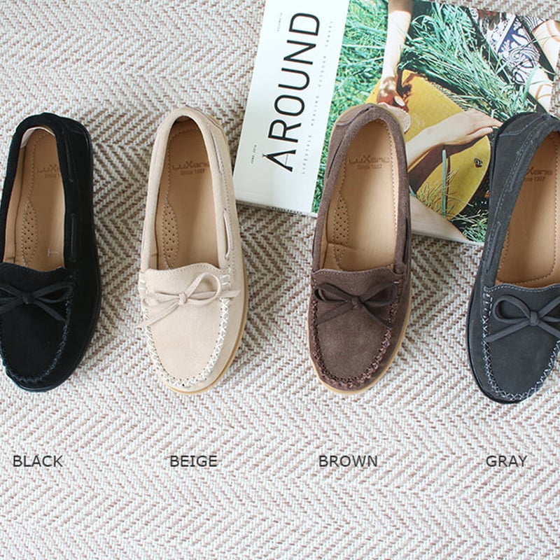 本革 スエード ドライビングシューズ レディース モカシン 革