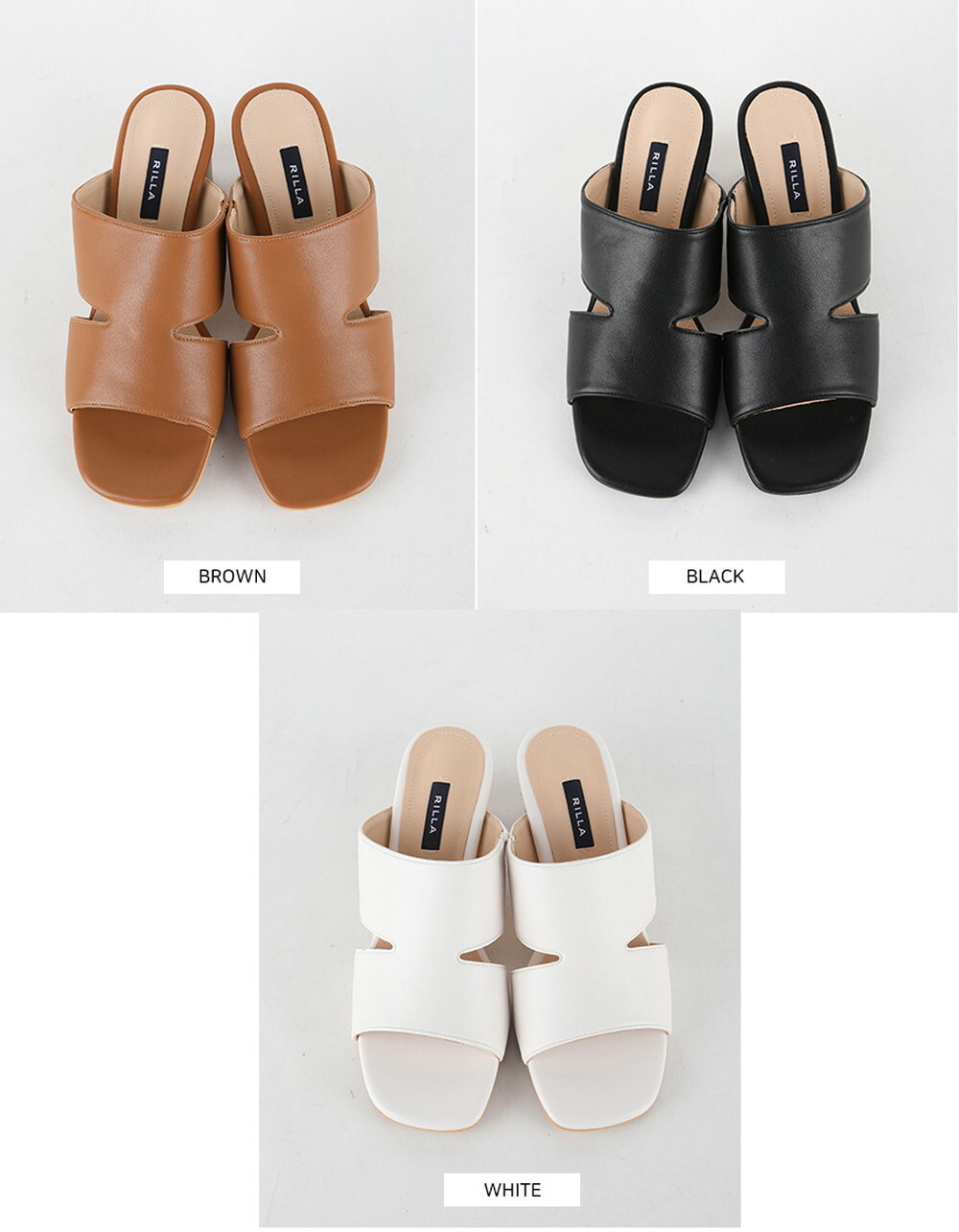 サンダル 太ヒール 7cm チャンキーヒール ハイヒール ミュール