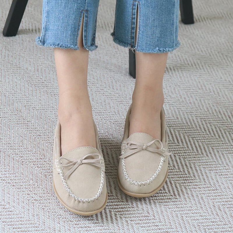 本革 スエード ドライビングシューズ レディース モカシン 革