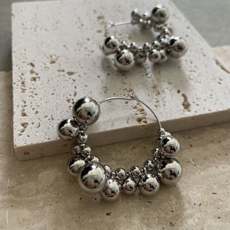 EMMN Earrings Grainy "Silver"