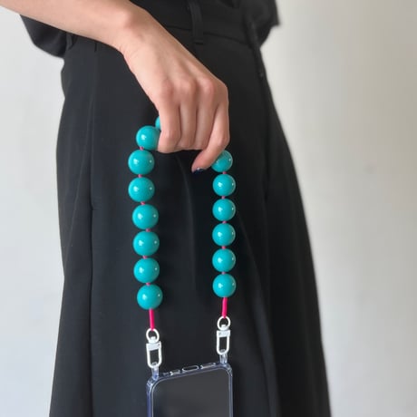 【数量限定】short  strap"turquoise"　※スマホケース別売り