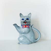 Grey Cat Tea Pot "JACK" / 英国製キャット・ティーポット  "ジャック"(Union Jack)
