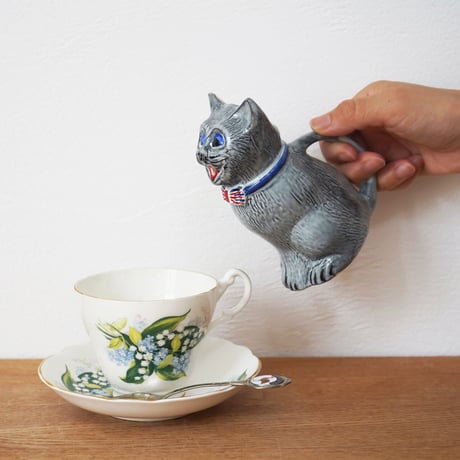 Grey Cat Creamer "JILL" / 英国製キャット・クリーマー  " ジル"(Union Jack)