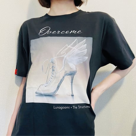 【Tシャツ】「いっそ-Overcome / official / 五阿弥ルナ & The Structures 」初回ロッド特典：五阿弥ルナサイン入りポストカード付き