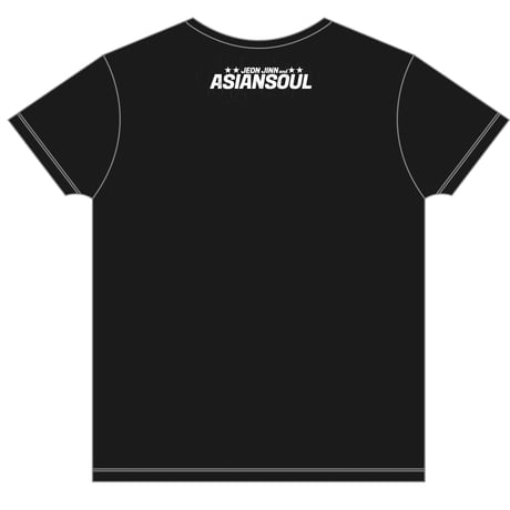 🆕【Tシャツ】「JEON JINN & ASIANSOUL⚠️ブラック(真っ黒)」