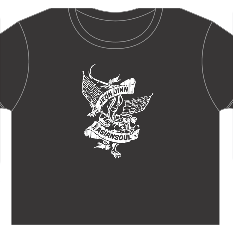 🆕【Tシャツ】「JEON JINN & ASIANSOUL⚠️ブラック(真っ黒