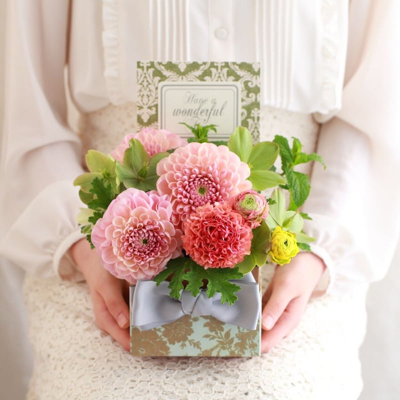 Box flower Flowers 四角い 花 花時計 BOX FLOWER スイートスクエア