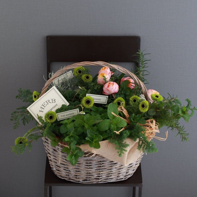 ハーブバスケットグレー Lサイズ | UTT DESIGN FARM