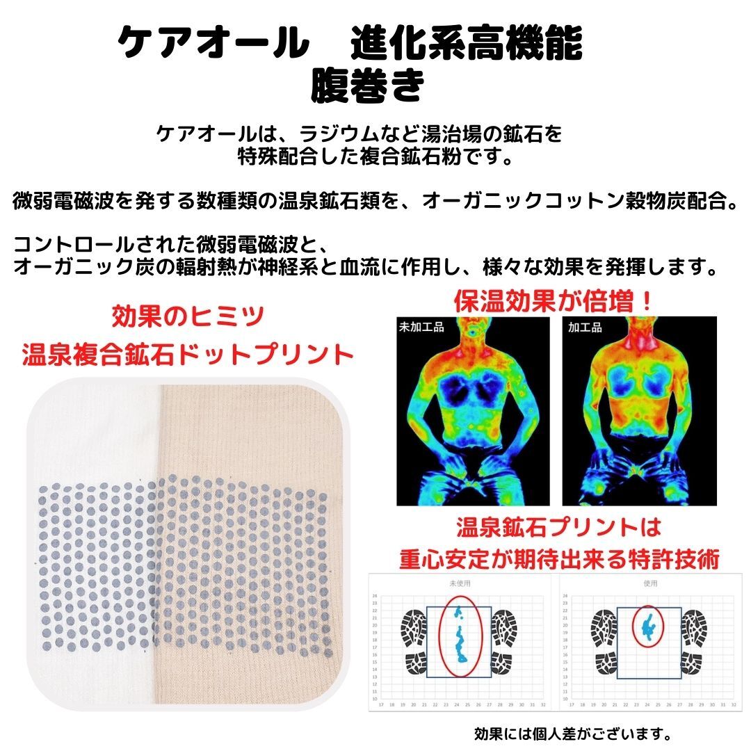 ケアオール CAREORE 温泉複合鉱石 遠赤外線 腹巻 体幹安定・血