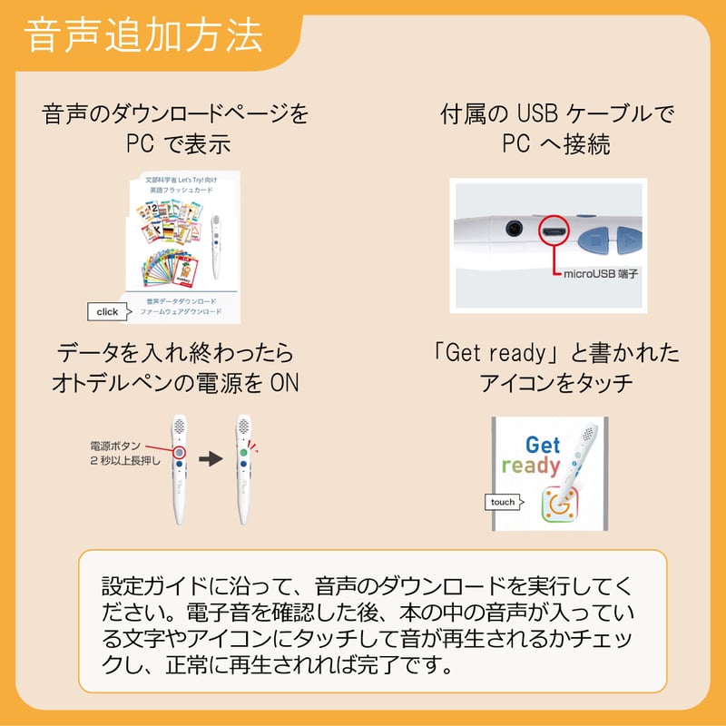 オトデルペン 文部科学省 小学校外国語活動教材「Let's Try! 」向け