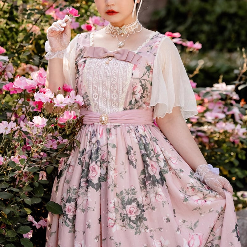 納期40日】クラシカルロリータ クラロリ ワンピース +ウエストベルト