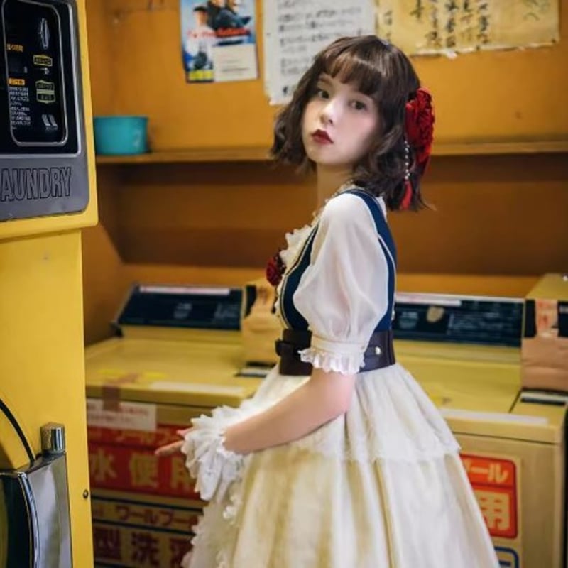レースブラウス 春秋 春夏 甘ロリ 姫ロリ 半袖 レース トップス 大きい