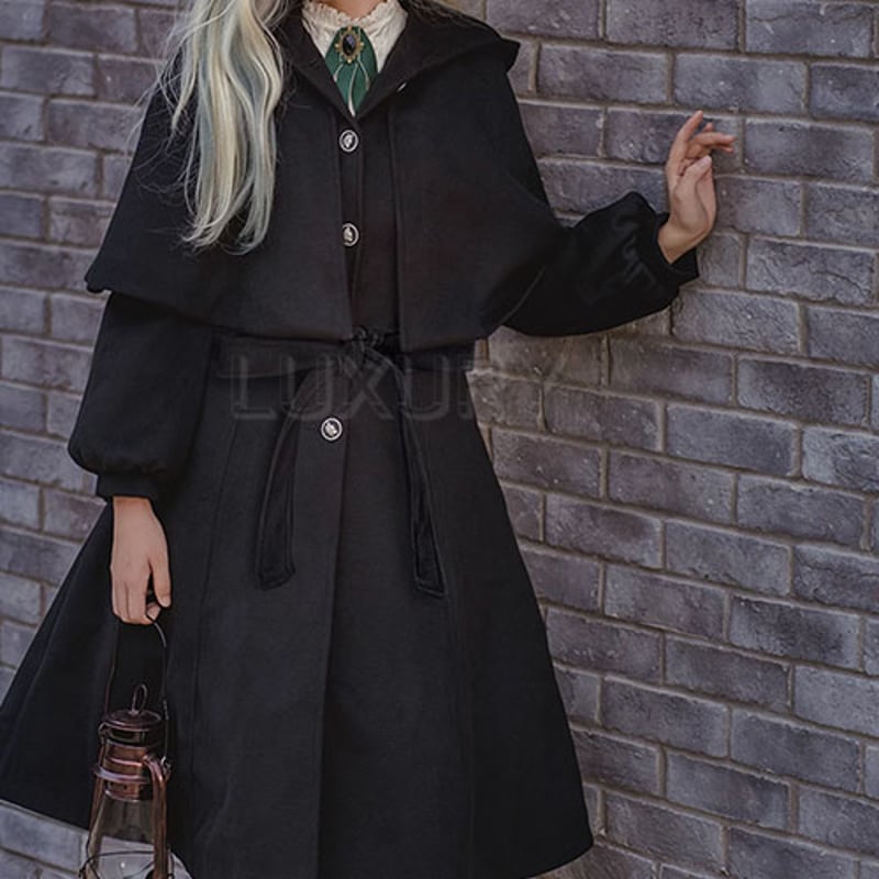 納期40日】ゴスロリ レトロ ブリティッシュ ケープコート アウター