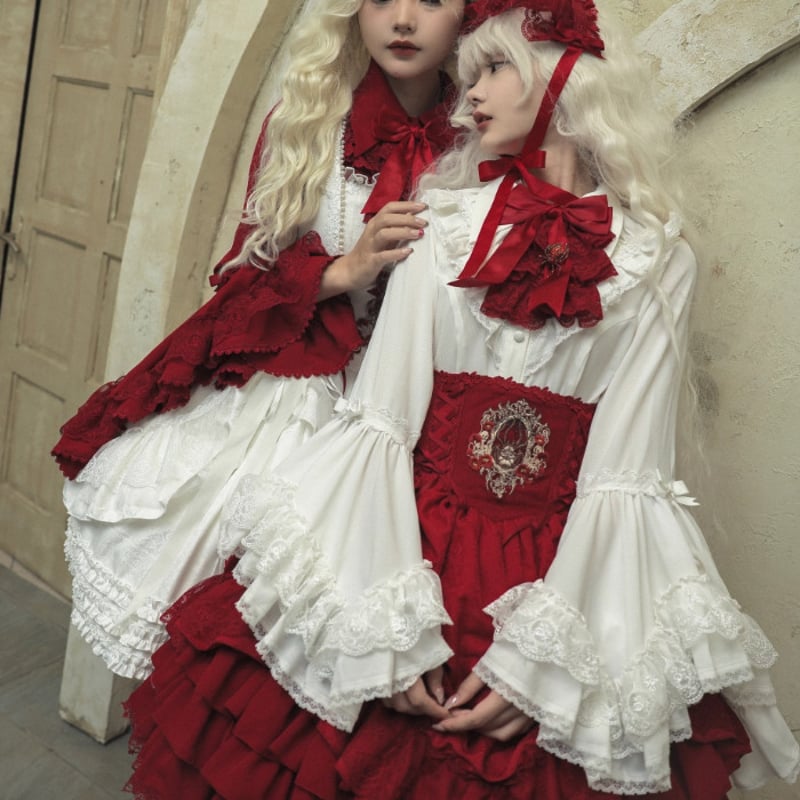 アンジェリクプリティ　ゴスロリブラウス　ロリータ　ブラウン　フリル リボン アンジェリクプリティ ゴスロリブラウス ロリータ ブラウン