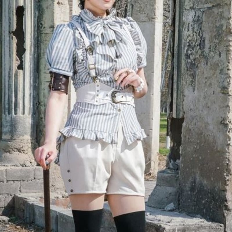 膝丈キュロット かぼちゃパンツ風