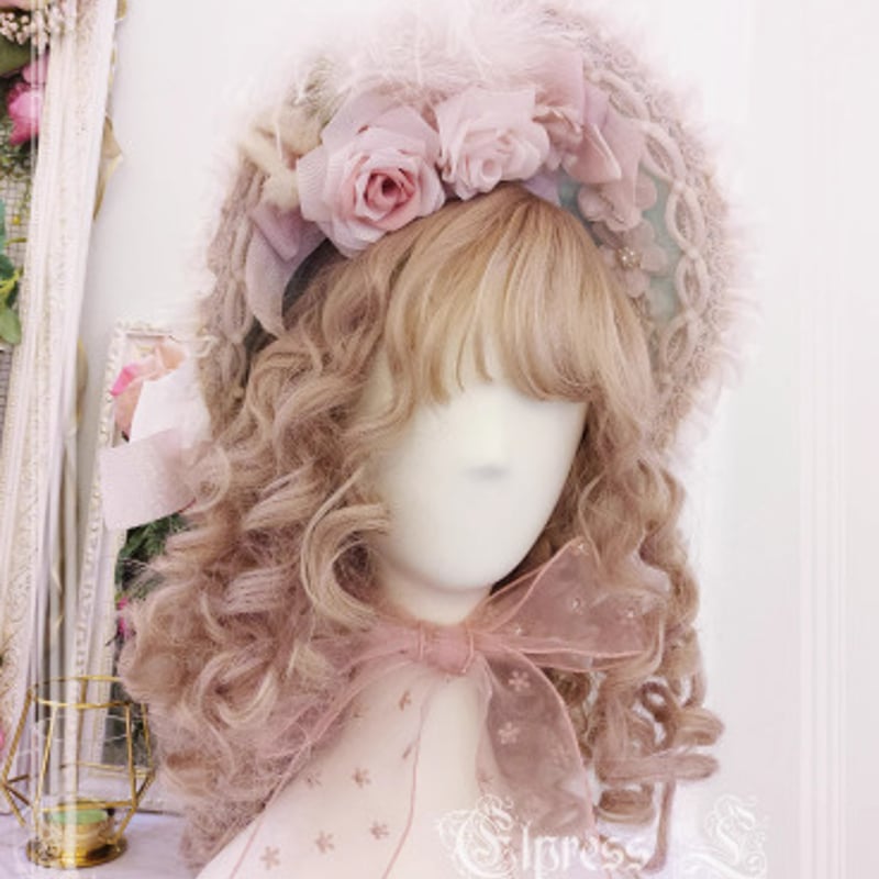 ストロベリー クラシックロリータドレス ロリィタJSK ボンネット付き 甘ロリ ストロベリー クラシックロリータドレス ロリィタJSK ボンネット