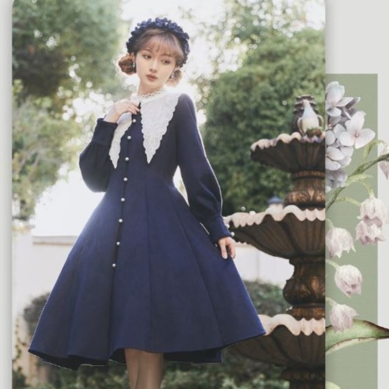 8677.RALPH LAUREN ベルト付 パフスリーブ Aライン ワンピース 洗える】パフスリーブAラインワンピース（S～L）（マキシ