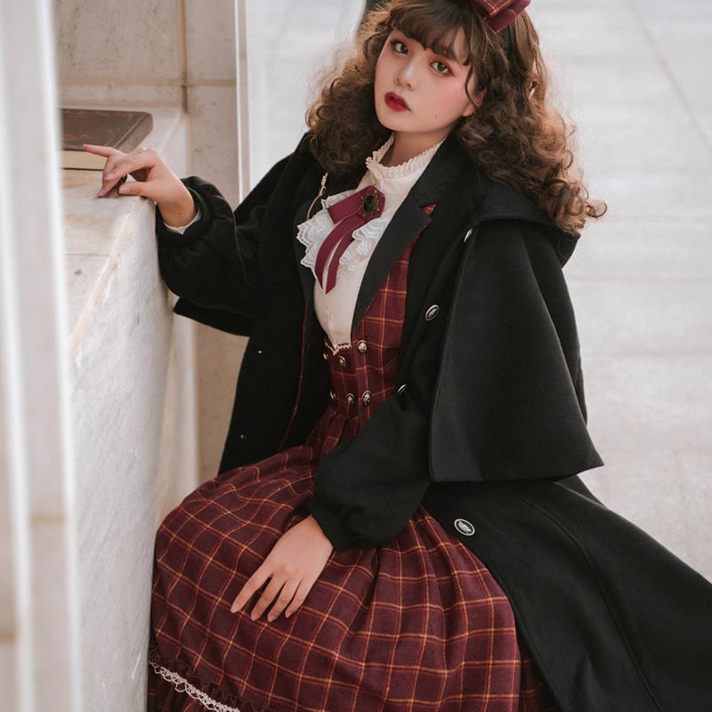 フレイアイディー スタンドケープ風コート チェック ０ FRAY I.D スタンドケープ風コート チェック柄 チェックスタンドケープコート