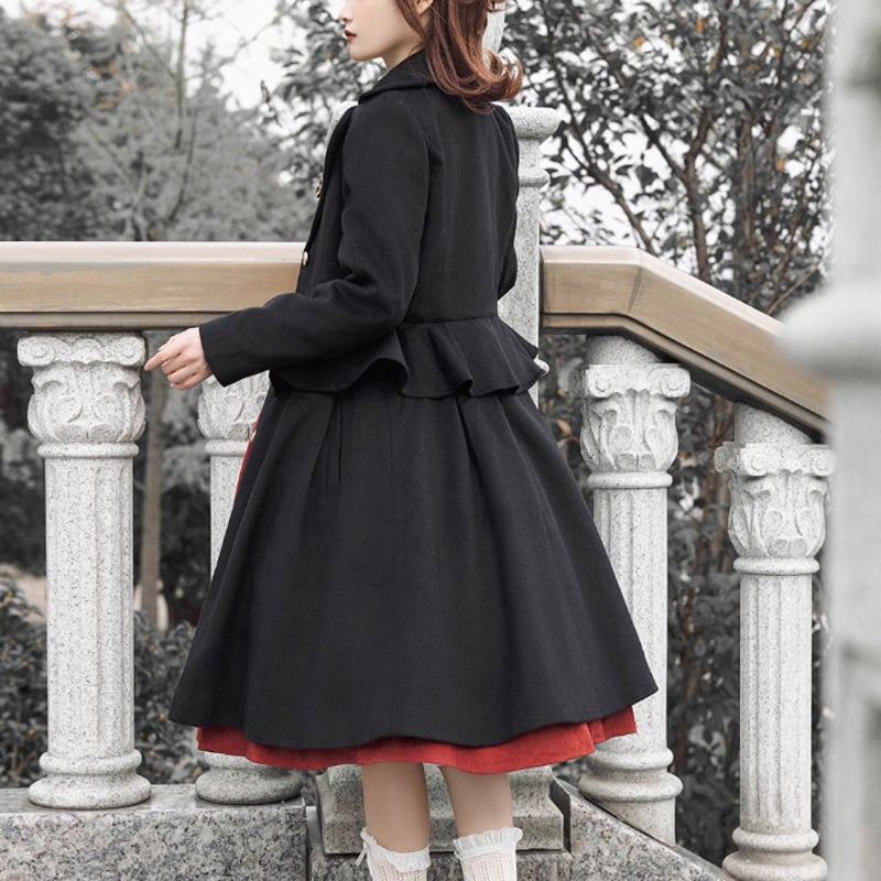 納期40日】 クラロリ ロリータ ウールコート レディースファッション