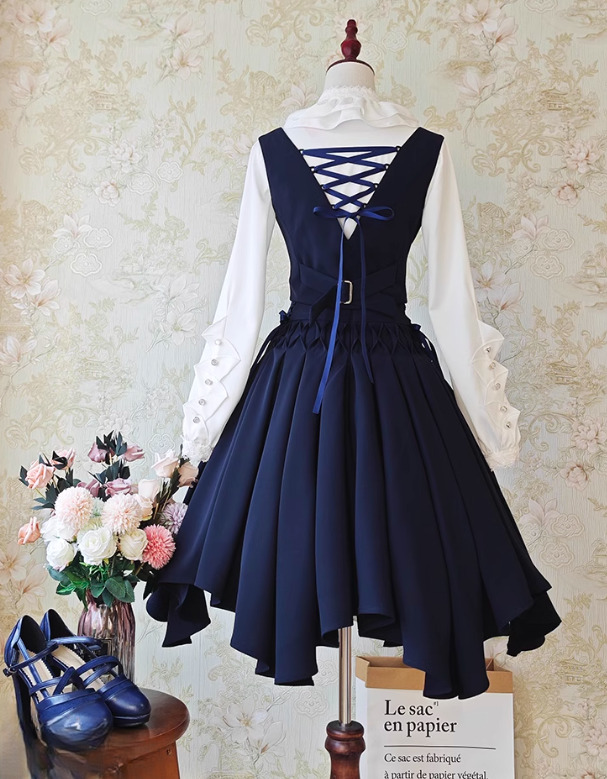 納期2ヶ月半】ロリータファッション ビスチェ のみ 7色 レトロ 古風