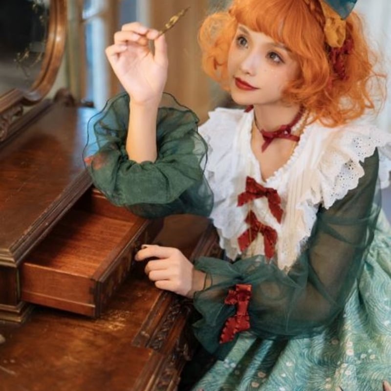 うさぎワンピース unideer 春秋 甘ロリ 森ガール 長袖 チュール