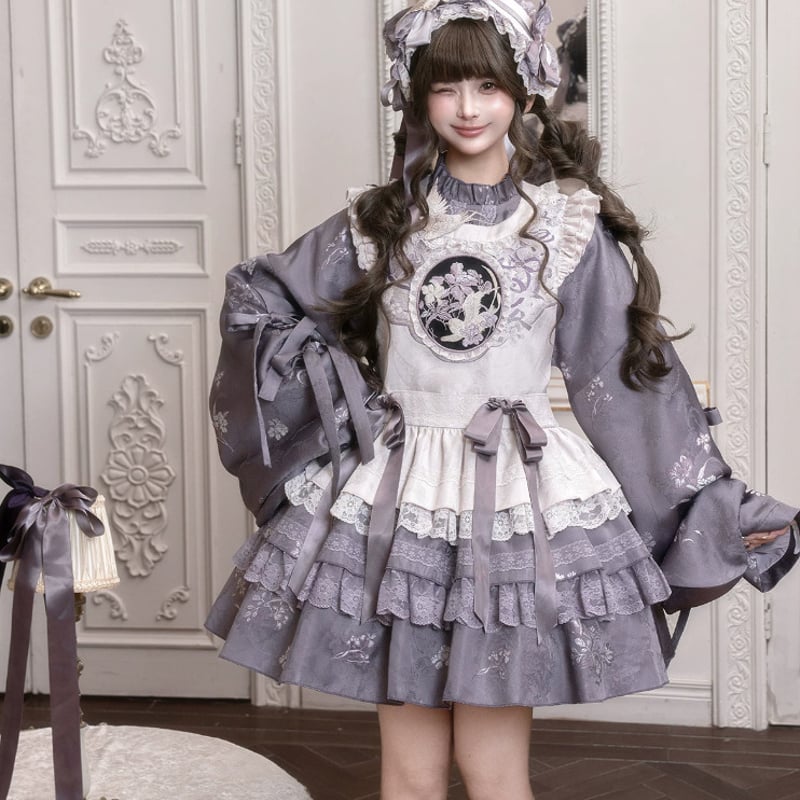 華ロリ 中華ロリ トップス + ワンピース 2点セット ミニ丈 ショート丈
