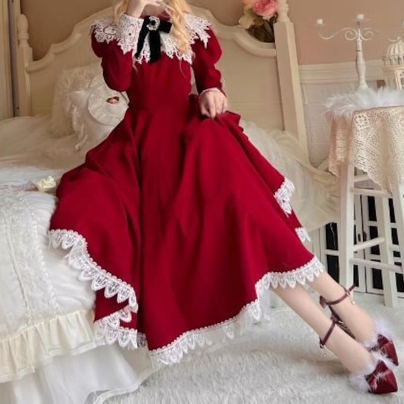 ドレスワンピース 4色 unideer ワンピースのみ 長袖 ロング