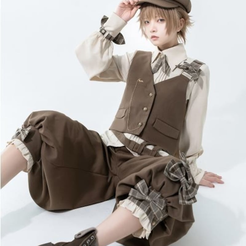 かぼちゃパンツ princess Chronicles カーキ ひざ下丈 7分丈
