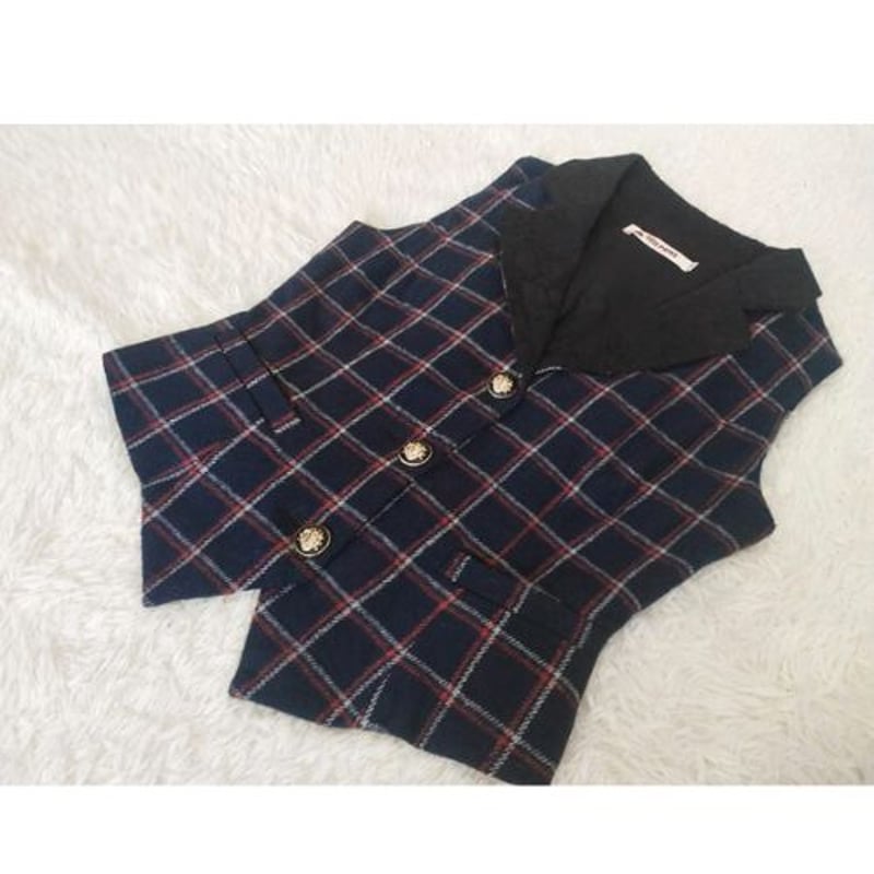 チェック柄ノースリーブベスト ベスト レディース トップス チェック柄 ノースリーブ 送料無料