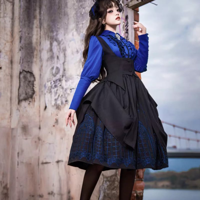 ゴスロリファッション ゴスロリゴシック ジャンパースカート のみ 2色