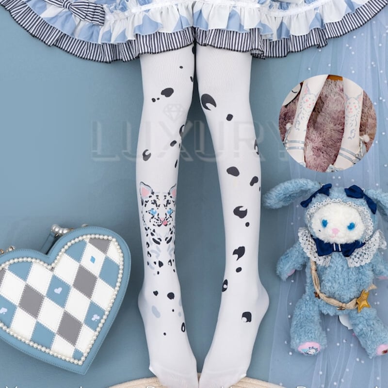 エレガントロリータ豹猫柄セットアップ年中OK 豹柄タイツ – bed - Urban Vintage & Mode Select Store
