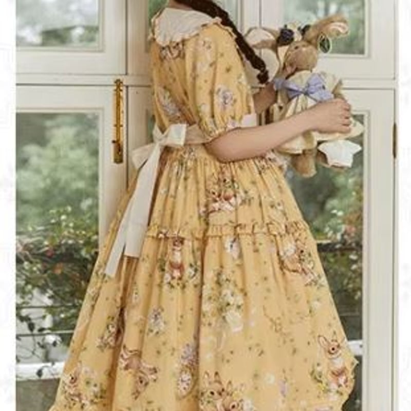 【美品】ozz croce フリルワンピース　レース　薔薇 美品】ozz croce フリルワンピースレース薔薇