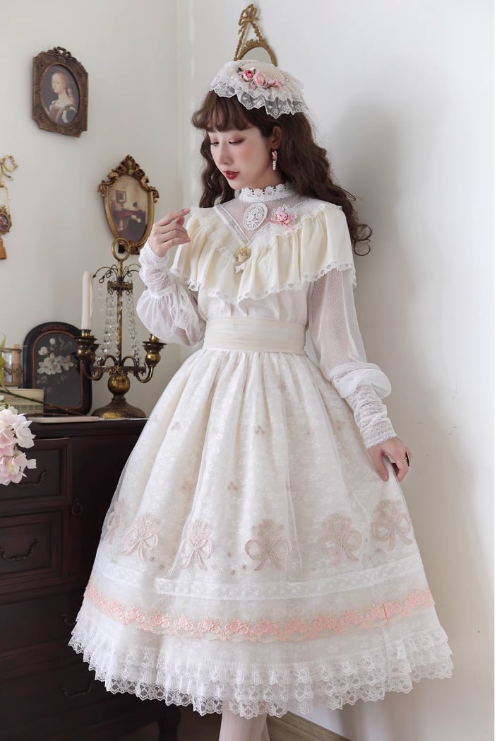 ロリータファッション 甘ロリ クラシカルロリータ スカート+ベルト