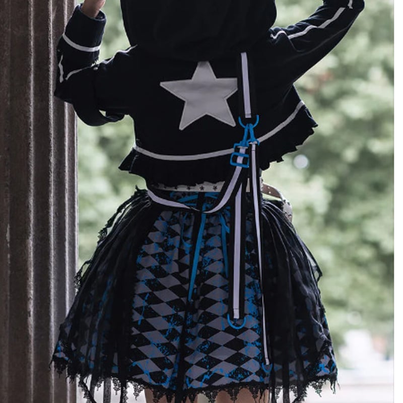パンク ブラックロックシューター セットアップ ジャケット+シャツ+