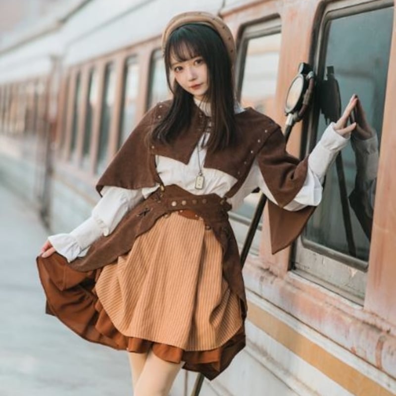 サロペットスカート SteamPunk スチームパンク 春秋