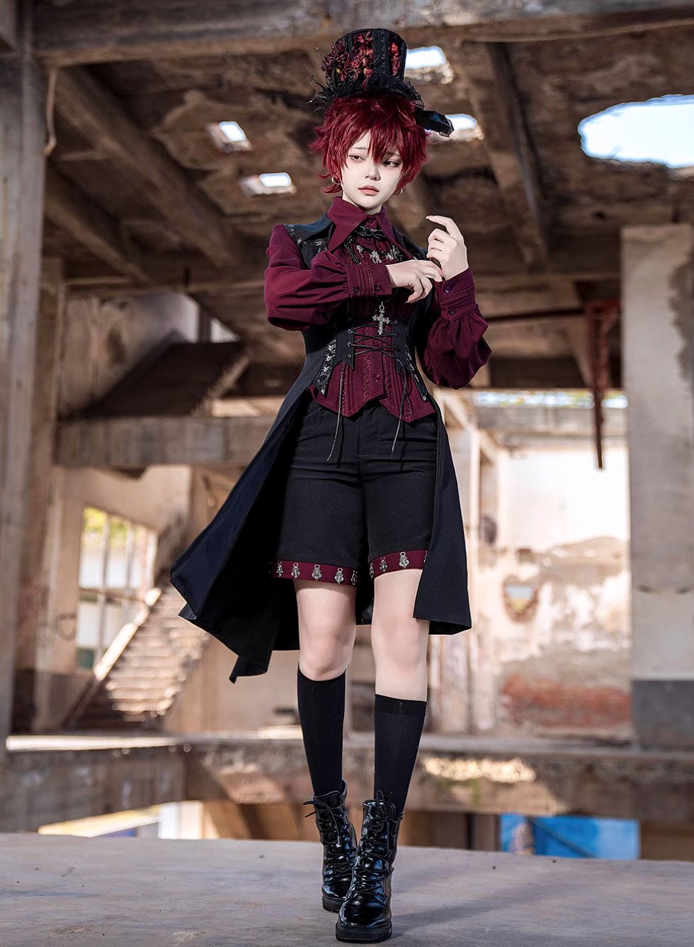 h.NAOTO Blood ロングベストコートゴシック ゴスロリ皇子 h.naoto