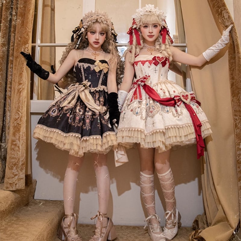 クラシカルロリータ クラロリ ジャンパースカート のみ 4色 ミニ丈