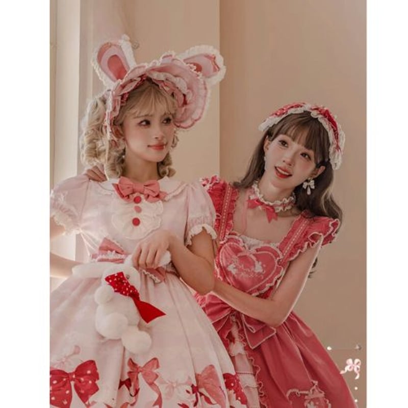 姫ロリ アクセサリー 小物 うさぎモチーフ ヘッドドレス ボンネット