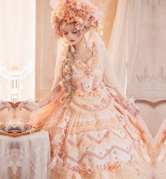 QL ゴシックロリータ 花嫁 ロリィタ お茶会 ウェディング ワンピース 二次会 QL ゴシックロリータ 花嫁 ロリィタ お茶会 ウェディング