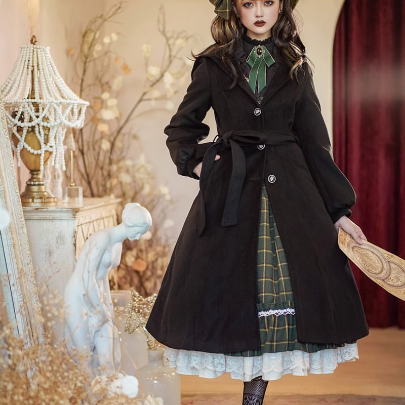 納期40日】ゴスロリ レトロ ブリティッシュ ケープコート アウター