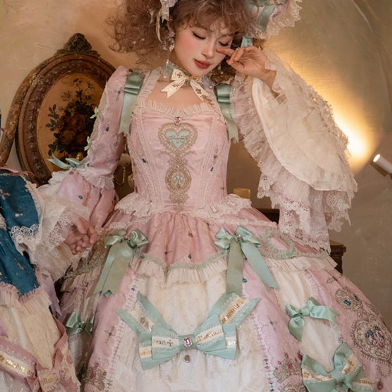クラシカルロリータ クラロリ ワンピース のみ 4色 ロング丈 オープン