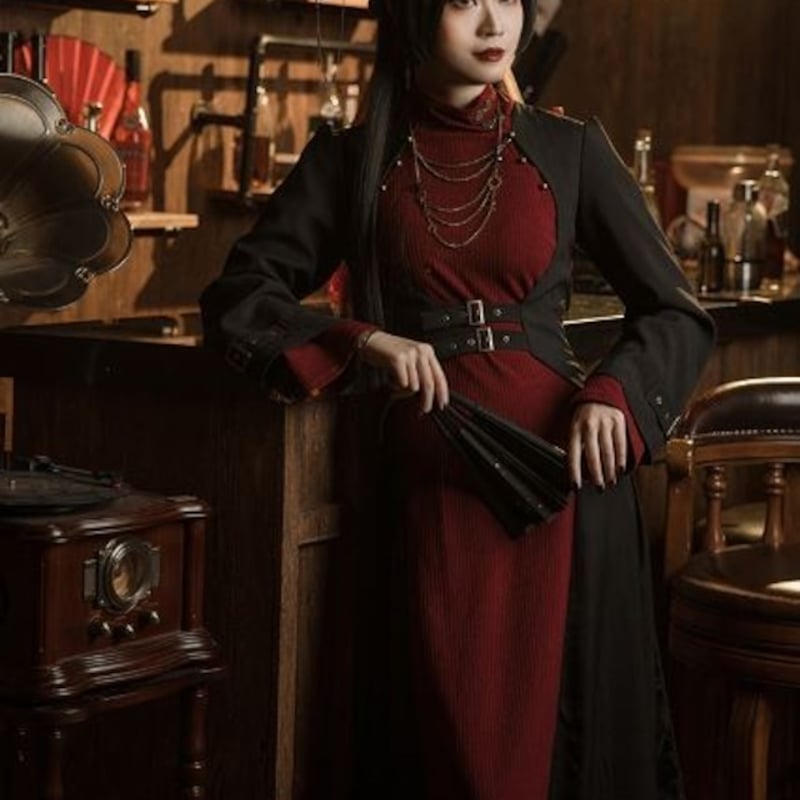 ワンピース 春夏 スチームパンク steampunk ロング丈 チャイナ