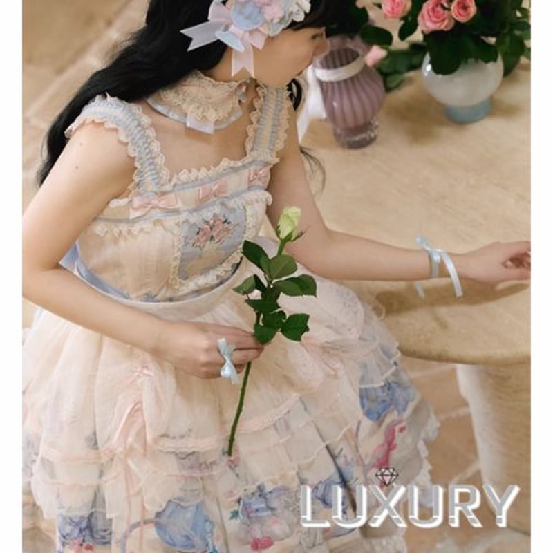 甘ロリ ロリータファッション エプロン のみ 花びら レース お嬢様