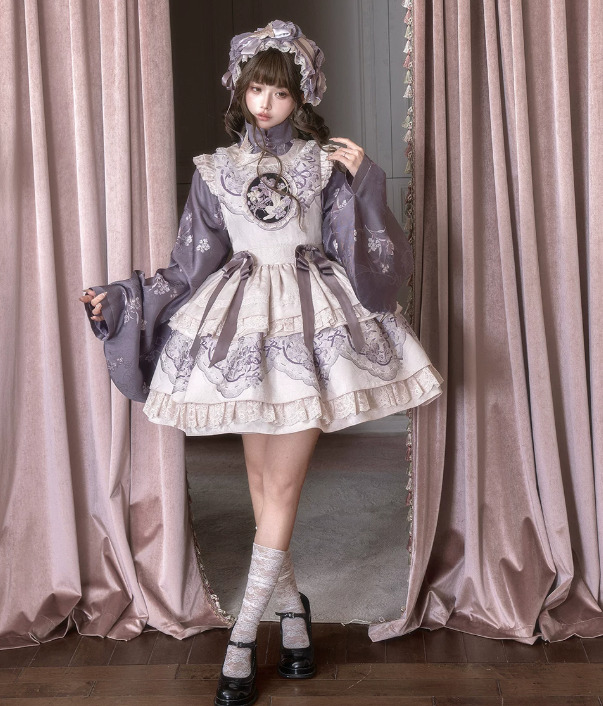 一部納期1ヶ月半】華ロリ 中華ロリ トップス + ジャンパースカート 2点