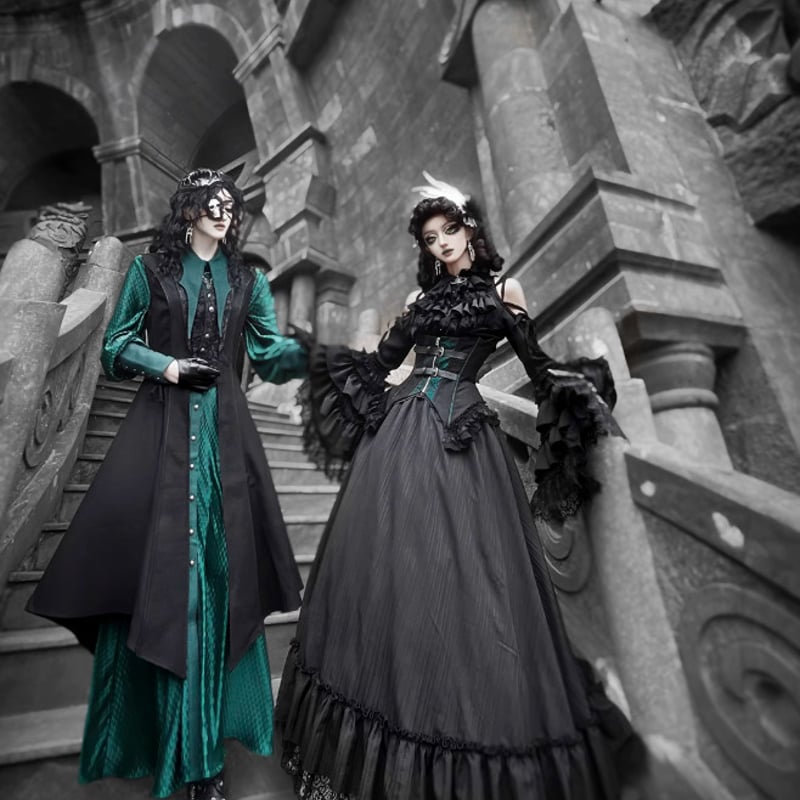 ゴスロリファッション ゴスロリ ブラウス のみ 2色 長袖 袖フリル